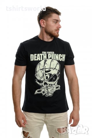 Нова мъжка тениска с дигитален печат на музикалната група Five Finger Death Punch, снимка 3 - Тениски - 37674879