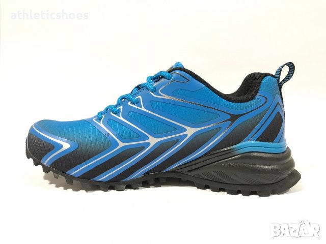 Юношески маратонки с водоотблъскваща материя в синьо-214 F1, снимка 2 - Маратонки - 40162920