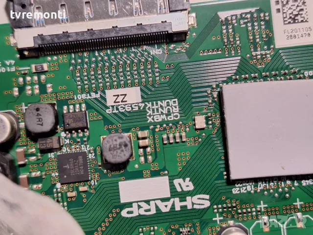 TCon BOARD ,CPWBX,RUNTK,DUNTK4593TP, Sharp LC-32LE630E , for 32inc DISPLAY LK315D3LA63, снимка 2 - Части и Платки - 49033031