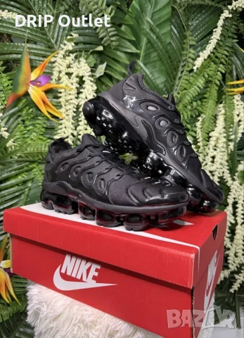!НОВИ! Nike Air Vapormax Plus 'VM' | Triple Black | + КУТИЯ, снимка 4 - Маратонки - 54168046