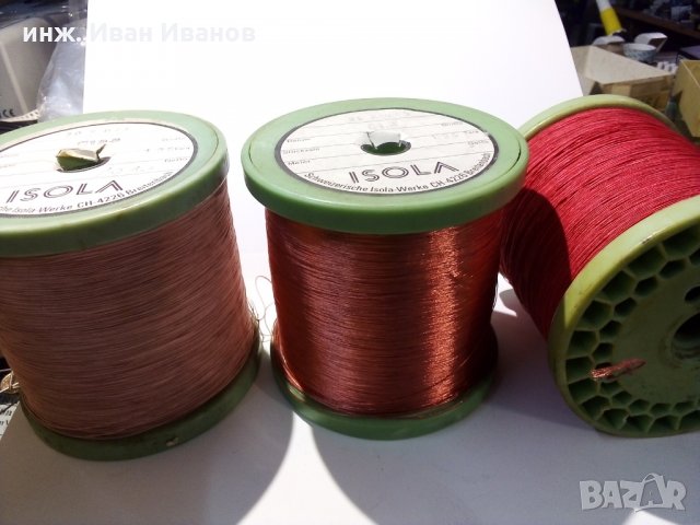 Швейцарски литцендрат ISOLA 30 х 0.05мм, снимка 2 - Друга електроника - 31696967