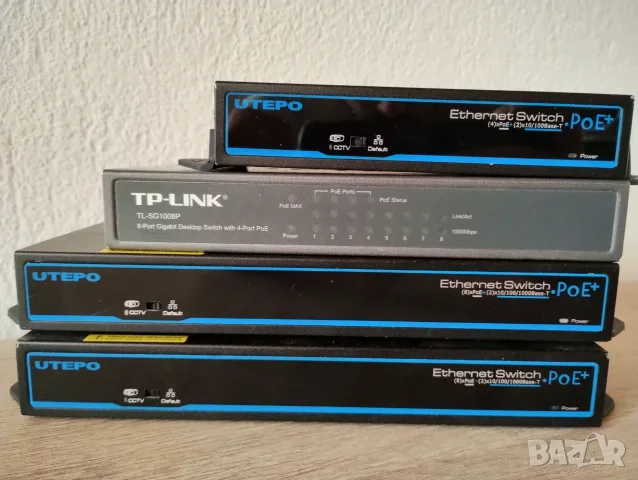 4 броя POE Switch Utepo / Tp-Link, снимка 2 - Суичове - 56200860