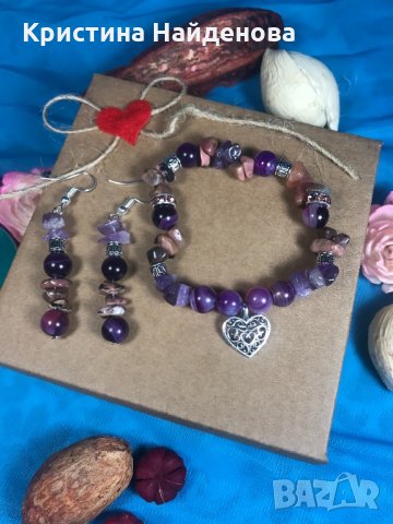 Продавам бижута с естествени камъни , снимка 13 - Гривни - 31536450