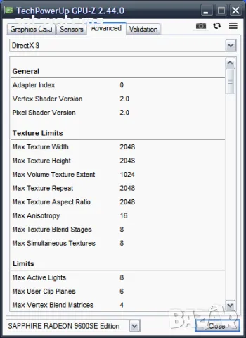 Видео карта ATi Radeon Sapphire 9600SE Edition 128MB DDR 64bit AGP, снимка 12 - Видеокарти - 47968542