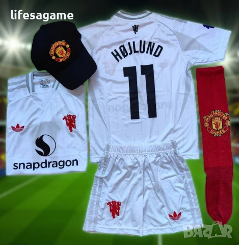Детски футболен екип Манчестър Юнайтед Расмус Хойлунд Manchester United комплект, снимка 3 - Детски комплекти - 51132197