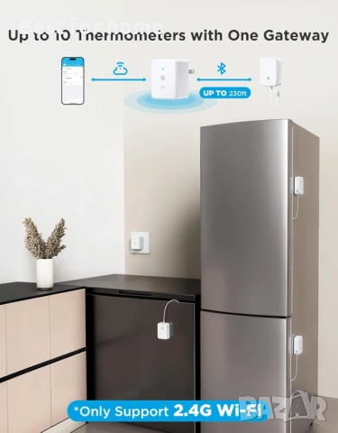 GoveeLife WiFi термометър за хладилник с аларма, безжичен цифров температурен уред за фризер , снимка 3 - Други стоки за дома - 54312062