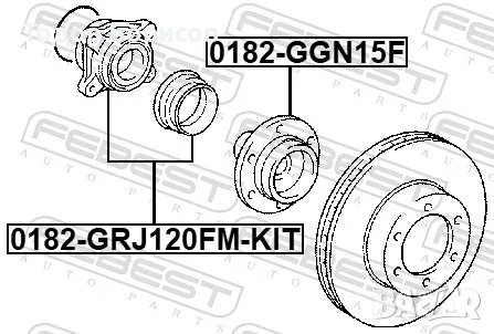 Главина за Toyota Hilux 43502-0K030,435020K030, FEBEST 0182-GGN15F , снимка 2 - Части - 55937304