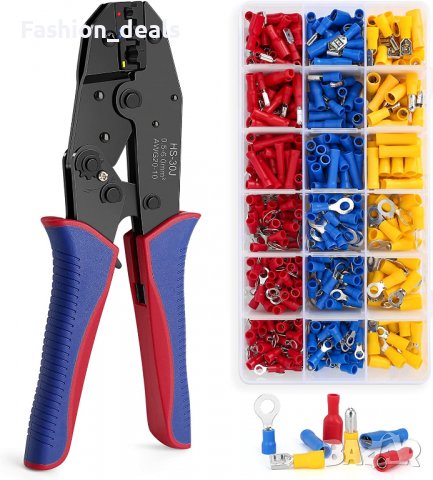 Нов Комплект кабелни накрайници за кримпване Клещи за пресоване Инструменти