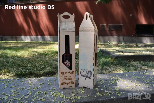 Персонализирана дървена кутия за вино