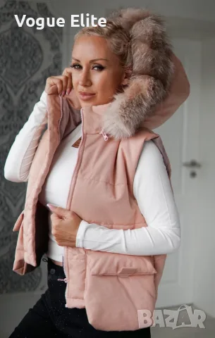 дамски елек с пух , снимка 3 - Елеци - 56225448
