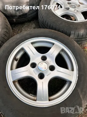 Лети джанти 15ц/ 7J / 4×114.3 /67.1 /5бр с гуми 195/75/15 Voyager дот 21г KIA HYUNDAI , снимка 2 - Гуми и джанти - 50130775