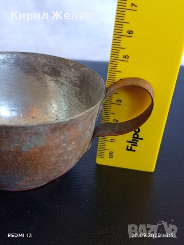 Винтидж медна чашка стара рядка за КОЛЕКЦИЯ ДЕКОРАЦИЯ 51359, снимка 7 - Други ценни предмети - 51776009