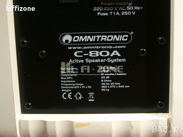  Omnitronic c-80a / c-50a  Активни ТОНКОЛОНИ, снимка 10 - Тонколони - 44668548