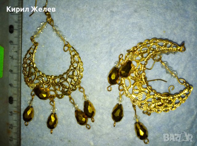 ПОЗЛАТЕНИ АЖУРНИ ФИЛИГРАНЕН СТИЛ ВИНТИДЖ ОБЕЦИ от БЛАГОРОДНА НЕРЪЖДАЕМА СТОМАНА 38924, снимка 6 - Обеци - 42088859