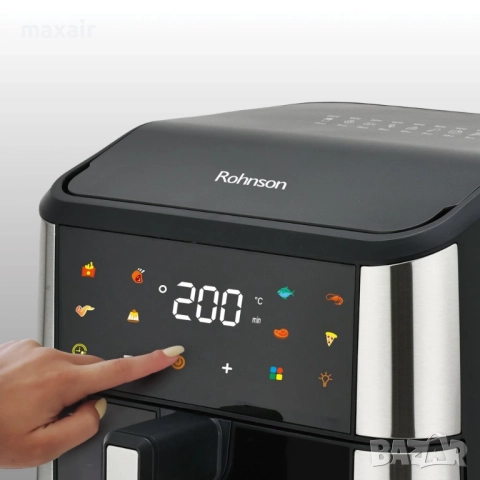 Фритюрник Airfryer Rohnson R-2874 * Гаранция 2 години, снимка 4 - Фритюрници - 52115938