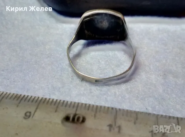 Стар РУСКИ СРЕБЪРЕН ПРЪСТЕН СРЕБРО 875 с НИЕЛО ОРНАМЕНТИКА и ПЕЧАТИ 5СЧ СЪРП и ЧУК в ПЕТОЛЪЧКА 47494, снимка 7 - Антикварни и старинни предмети - 49294727