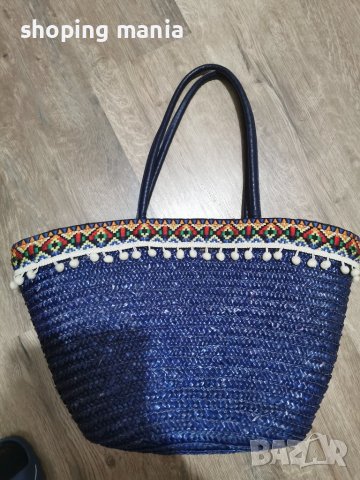 голяма плетена чанта за плаж , снимка 1
