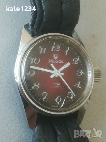 Дамски часовник Nivada F2. Швейцарски часовник. Механичен механизъм. Swiss made. Vintage watch. , снимка 3 - Дамски - 37494963
