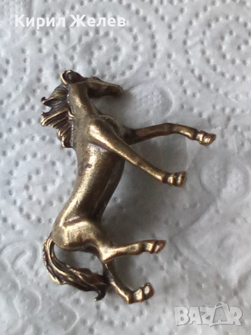 Бронзова фигурка на кон малка 52497, снимка 5 - Антикварни и старинни предмети - 52589418