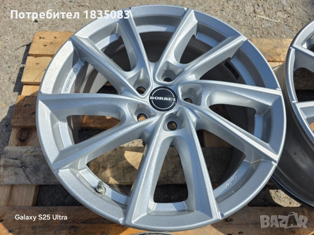 Лети джанти 17ки 5х108 Borbet, снимка 4 - Гуми и джанти - 54256867