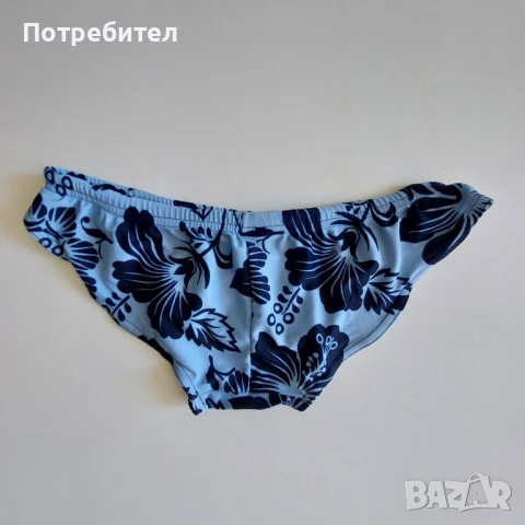 Мъжки бански с ниска талия, флорален мотив и връзки, снимка 2 - Бански - 51328495