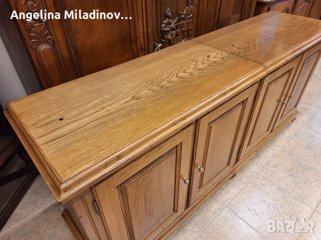 Луксозен комод, скрин, бюфет, шкаф дъб, снимка 9 - Шкафове - 52711960