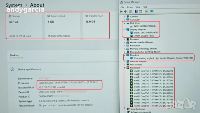 Lenovo ThinkPad P73/Core i7-9750H/16GB RAM/512GB SSD/NVidia Quadro T2000 4GB/17.3 FHD IPS, снимка 10 - Лаптопи за работа - 51063871