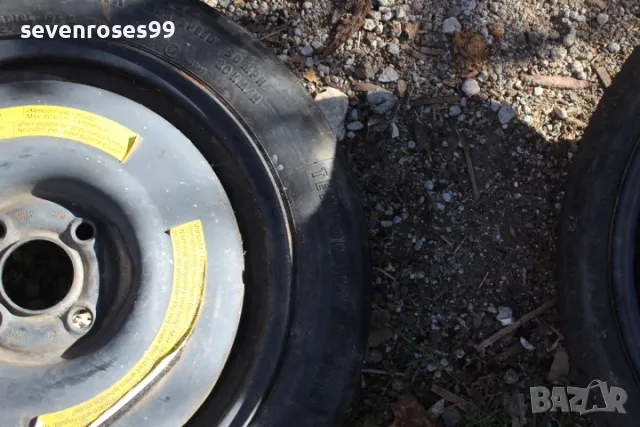 Резервна гума патерица Continental VW SEAT Scoda 4X100 ET40 3.1/2 J  125/70/15 # 535601025A, снимка 5 - Гуми и джанти - 47501032