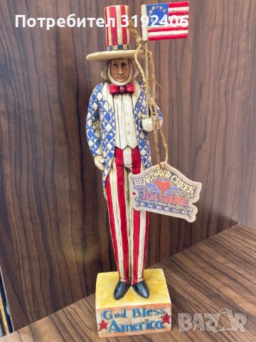 Оригинална дървена фигура на Jim Shore, отлично състояние