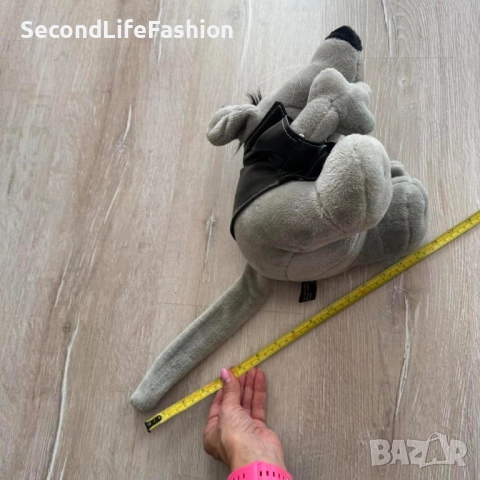 Винтидж плюшена играчка Uli Stein Dino Германия 1985 Рок Мишка Рядка плюшена играчка vintage, снимка 5 - Колекции - 52503160