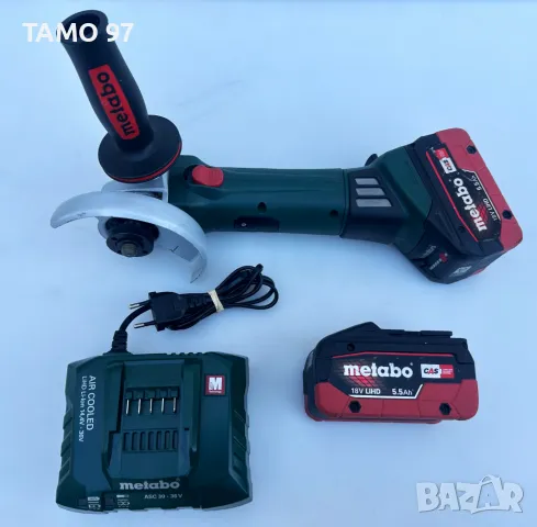 METABO W 18 LTX 125 Quick - Акумулаторен ъглошлайф 2x18V 5.5Ah като нов!, снимка 1