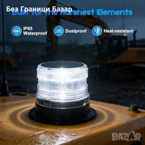 Нова Соларна LED навигационна светлина за лодка каяк Магнитна предупредителна LED лампа, снимка 3 - Друга електроника - 54131123