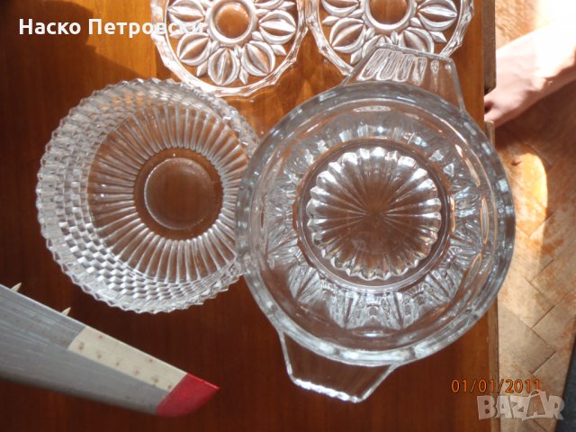 Ретро: кристални сервизи – чаши, чинии - неизползвани, снимка 9 - Чаши - 34147139
