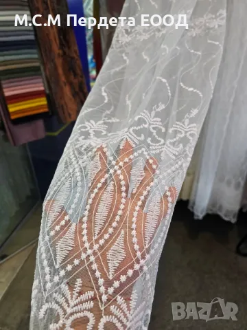 Нови модели плат от ефирна дантела за пердета , снимка 16 - Пердета и завеси - 48405812