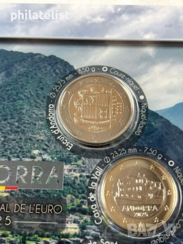 Андора 2025 - комплектен сет от 1 цент до 2 евро - банков Евро сет, 8 монети BU, снимка 4 - Нумизматика и бонистика - 54115877