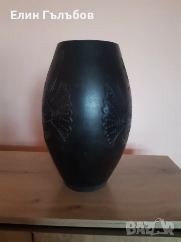 Ваза за цветя керамична с мотиви на гълъби и цветя , снимка 3 - Декорация за дома - 52548913