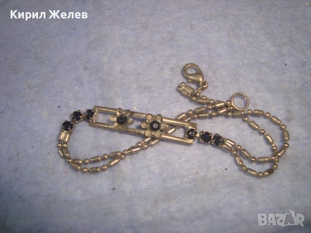 СТАРА ПОСРЕБРЕНА ФЛОРАЛНА РЕТРО АРТ НЕЖНА ГРИВНА 7661, снимка 4 - Гривни - 37076158