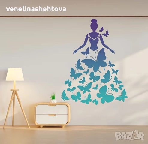 Момиче с рокля от пеперуди шаблон стенсил за декорация на торта скрапбукинг , снимка 3 - Други - 52701982