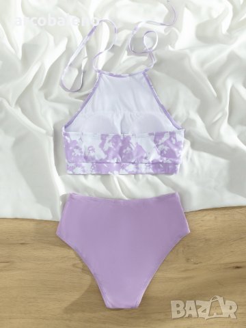 Дамски бански костюм от две части с щампа, 4цвята , снимка 11 - Бански костюми - 40633318