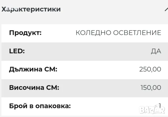 Коледна завеса, снимка 2 - Лед осветление - 48166762