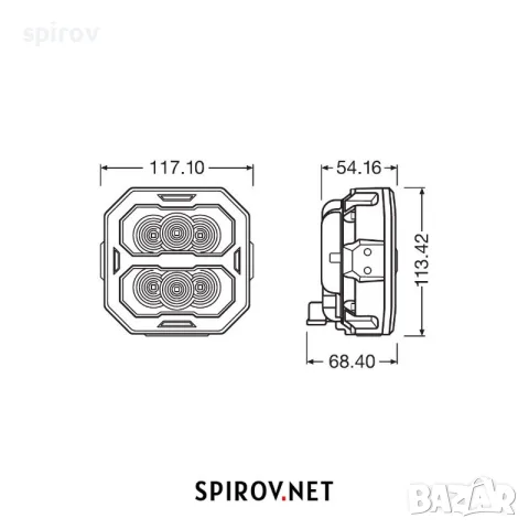 LED фар OSRAM LEDPWL 116-SP 12/24V 1500lm 6000K, снимка 2 - Части - 55701875