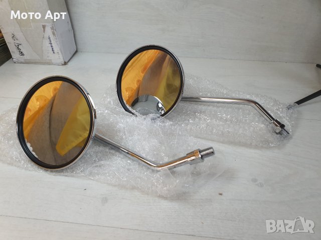 Хром Огледала за Мотор Кръгли Ретро, Нови, снимка 2 - Аксесоари и консумативи - 39916327