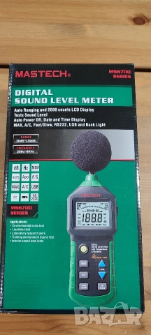 Уред за измерване нивото на звука MS6702, термометър и влагомер, снимка 6 - Ресийвъри, усилватели, смесителни пултове - 52620853