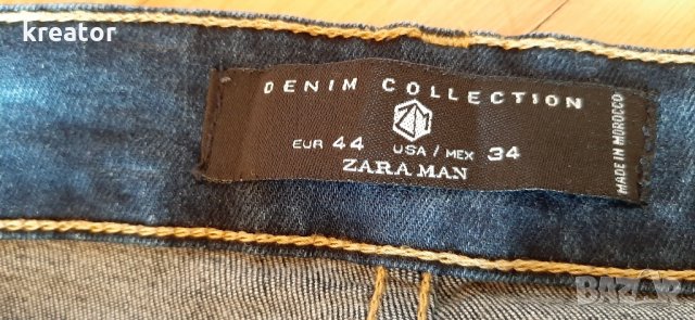 zara man jeans оригинал denim collection размер 32 slim fit, снимка 4 - Дънки - 29527875