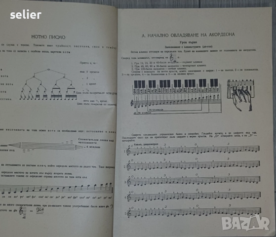 "Начална школа за акордеон" Автори: Христо Радоев и Атанас Атанасов  Издател: Държавно издателство ", снимка 10 - Художествена литература - 52565491