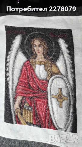 Ръчни гоблени "Свети Архангел Михаил" и "ЗИМА" , снимка 3 - Гоблени - 43378398