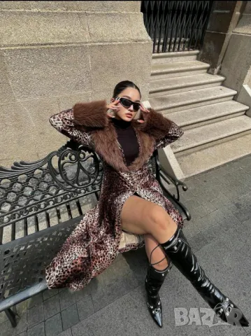 Палто леопардов принт , снимка 7 - Палта, манта - 47342544