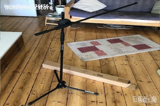 Нова Стойка за микрофон 2в1 права и чупеща стойка за два микрофона shure sennheiser 