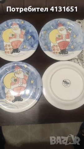 Коледни италиански чинии, снимка 2 - Чинии - 52368471