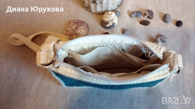 Дамска плетена чанта, снимка 4 - Чанти - 51244598